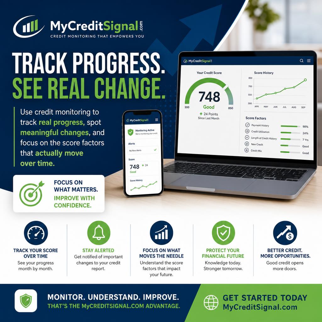 Credit Monitoring to Track Score Progress 8 Credit Monitoring to Track Score Progress