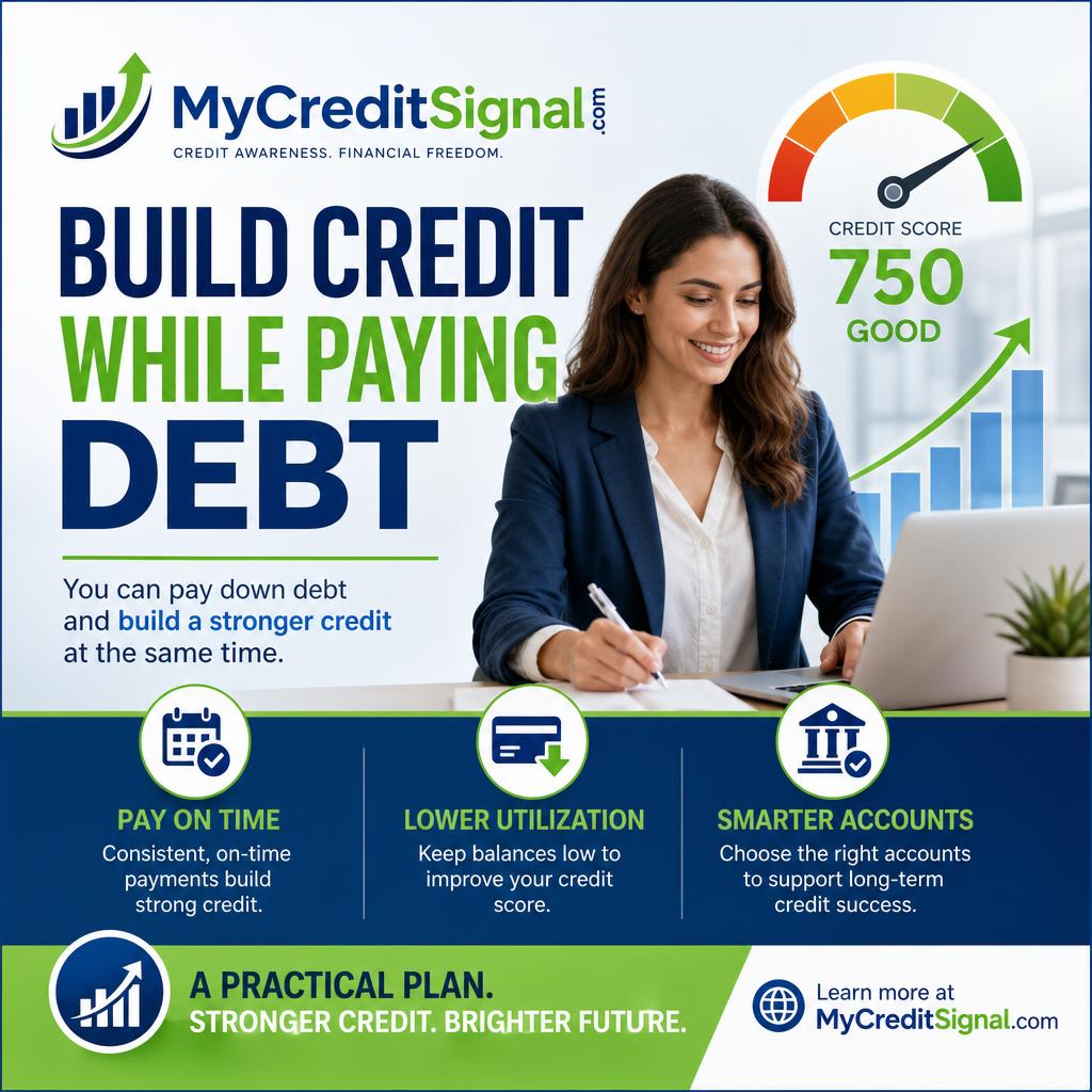 Build Credit While Paying Debt at Once 1 Build Credit While Paying Debt at Once