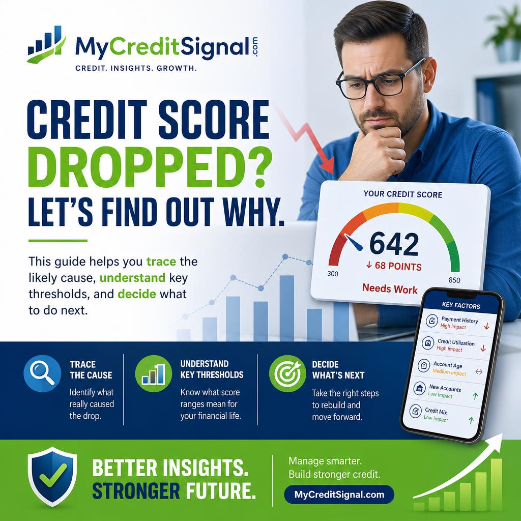 Credit Score Dropped and Here Is Why