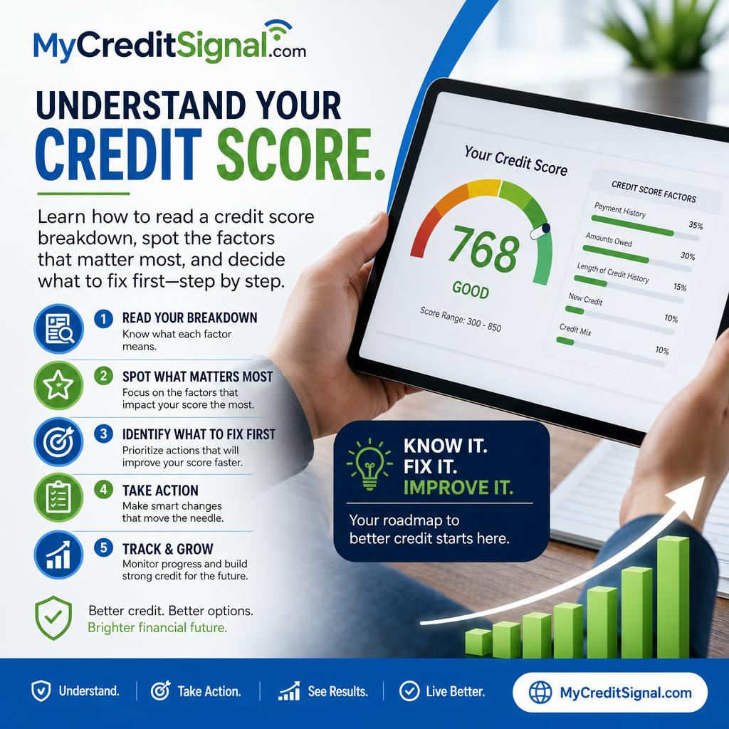 How to Read a Credit Score Breakdown