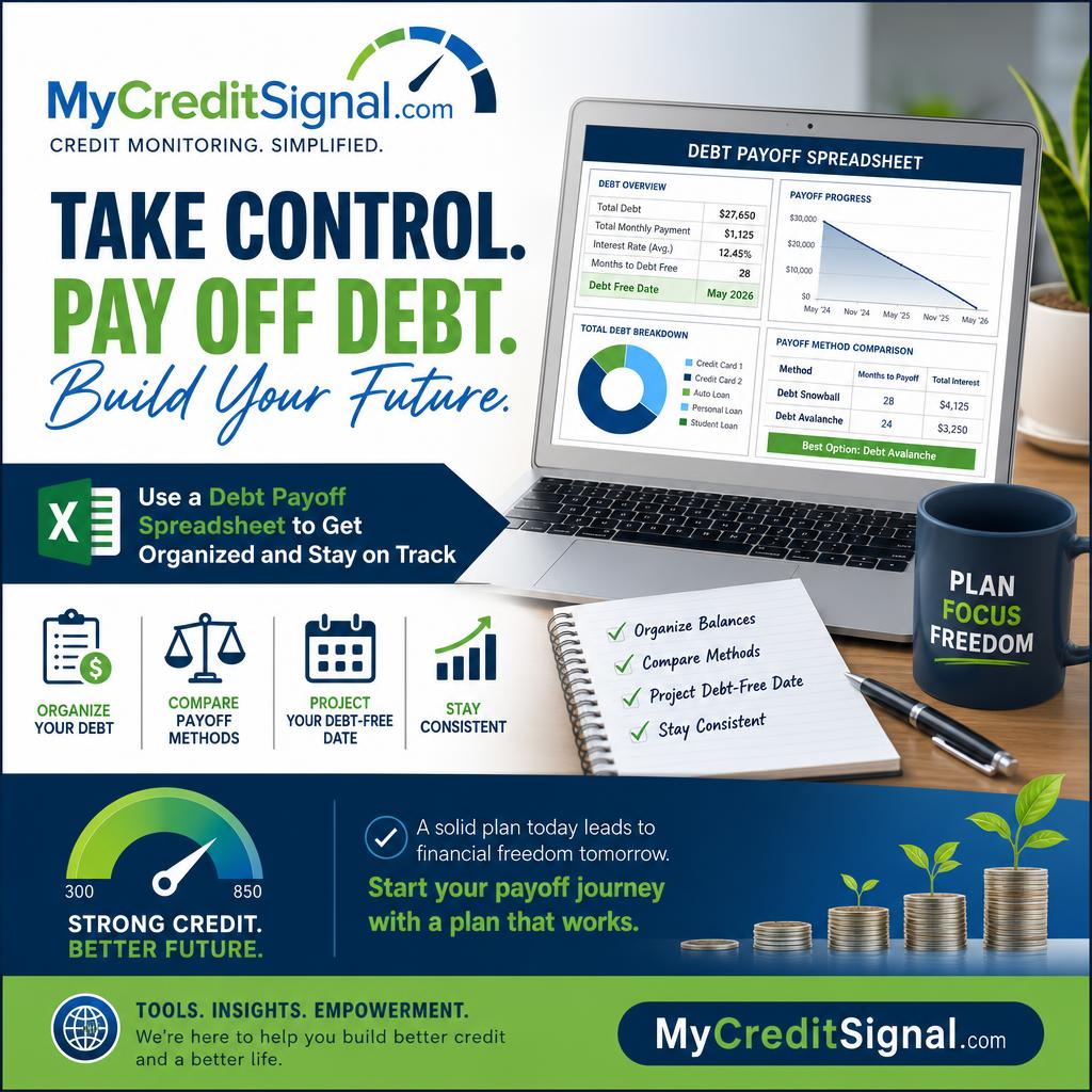 Debt Payoff Spreadsheet to Track Progress